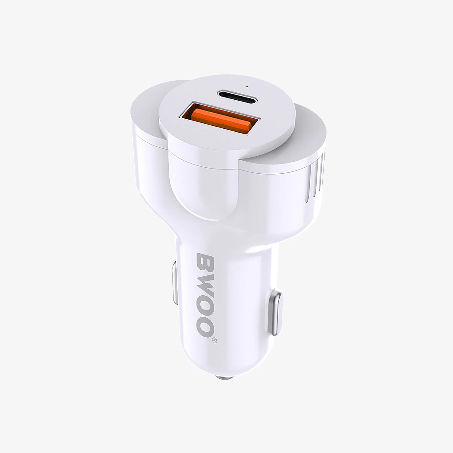 30W 2 in 1 Fast Charging Small Car Charger BWOO - BO-CC58