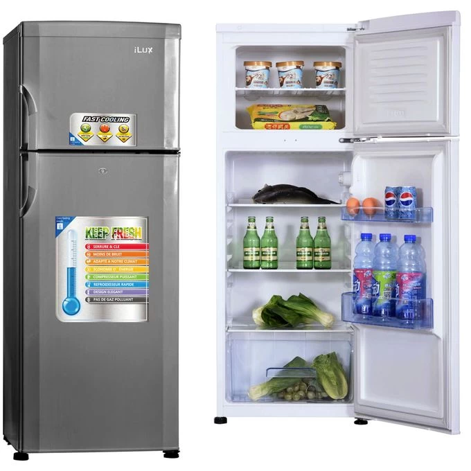 Ilux Réfrigérateur 2 Battants 350 L - ILR350 - Gris