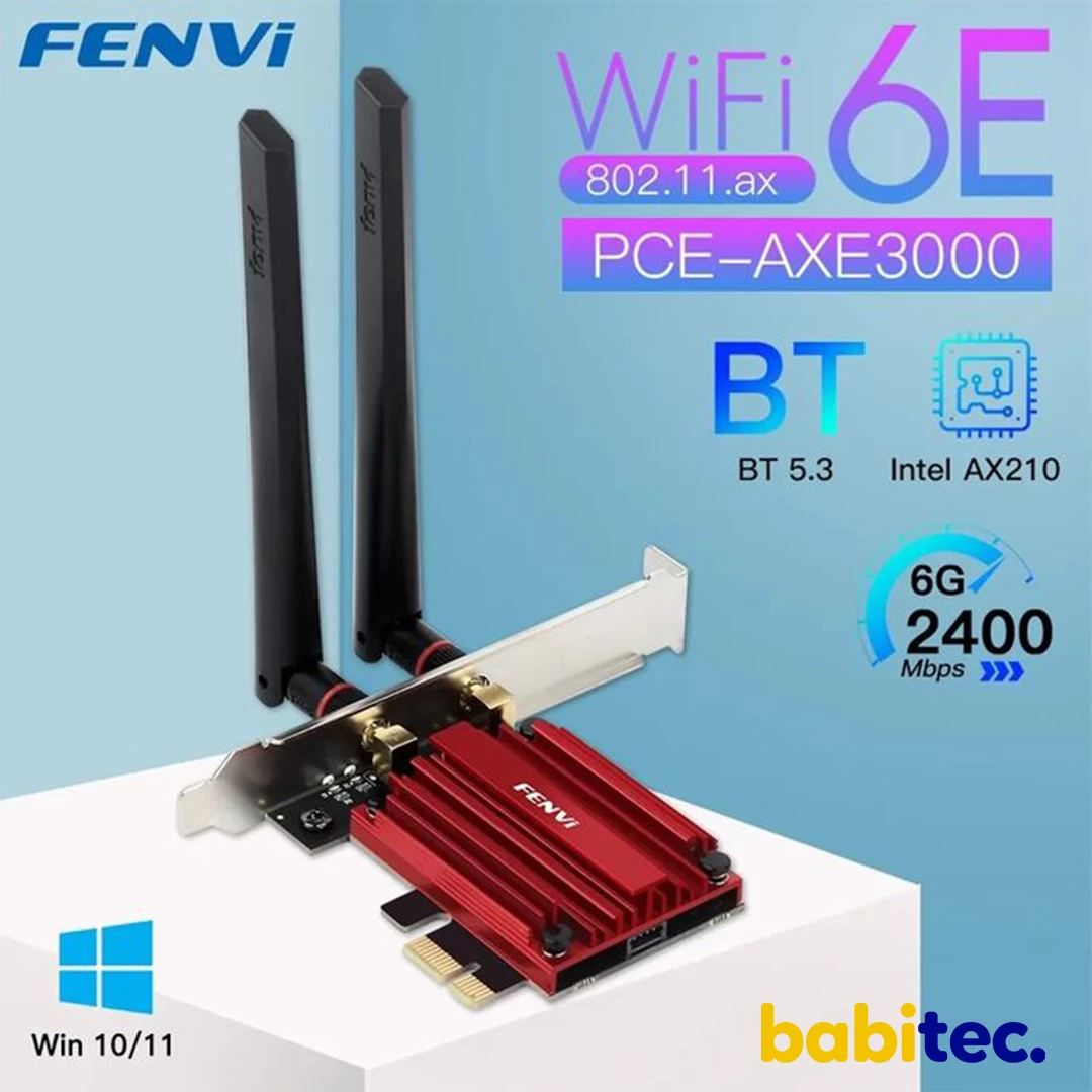 Adaptateur PCI-E Wi-Fi 6E AX210 5374Mbps, 2.4/5/6Ghz,arte Réseau WiFi