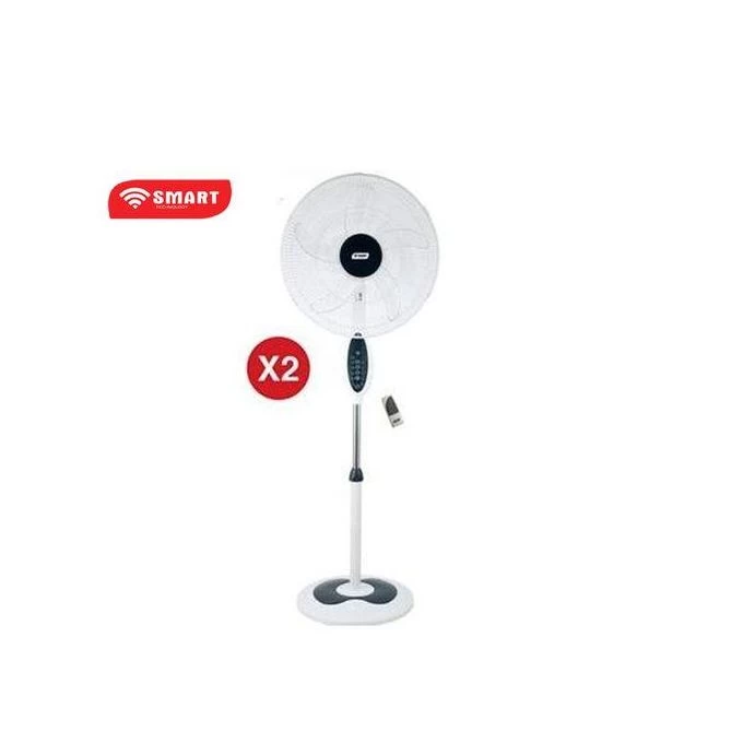 SMART TECHNOLOGY 2 VENTILATEURS SMART 18" + R. CONTROL -STV-1840RCC- (2PC/CRT)-B