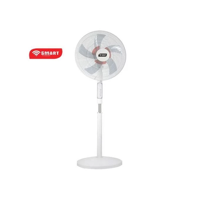 SMART TECHNOLOGY Ventilateurs Double Hélices 18" - STV-1854C - BLANC-ROUGE -60W-