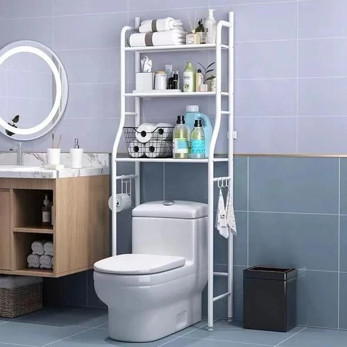Étagère de Rangement WC Noire - Élégance et Praticité pour Votre Salle de Bain