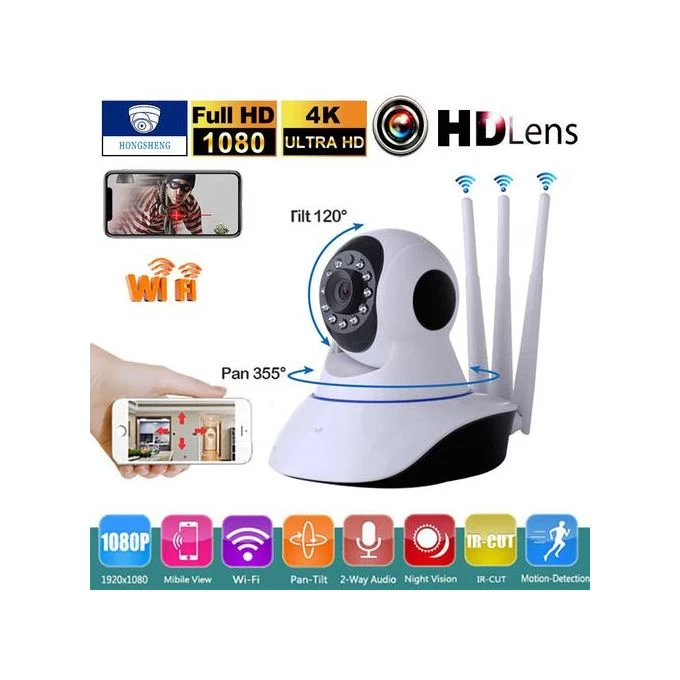 Wireless Home Security IP Camera Auto Tracking Surveillance Device, Wifi, 1080P,